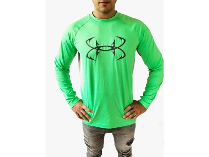 Under Armour HeatGear® Green Lime sportovní triko s dlouhým rukávem