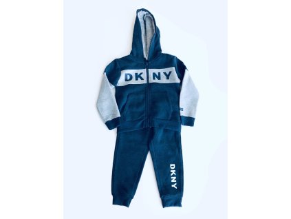 DKNY Logo Blue stylová tmavě modrá mikina a tepláky souprava 2 ks