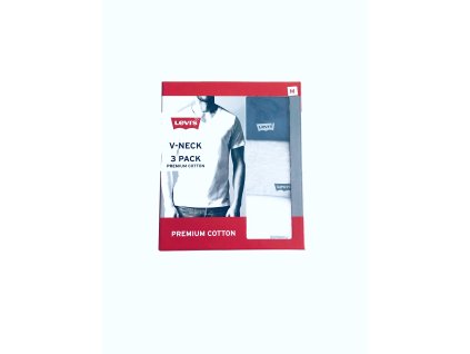 Levi's Logo Premium Cotton stylová bavlněná trika Classic Fit s mini logem 3 ks