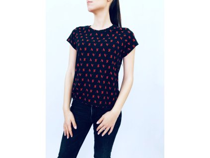 Victoria's Secret Logo Tee Black stylové černé triko krátký rukáv