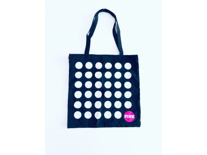 Victoria's Secret PINK Dot Black stylová taška s puntíky