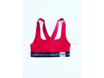 Calvin Klein 1981 Bold Red stylová sportovní podprsenka Bralette