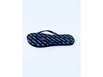 DKNY Logo Black stylové letní žabky s logem