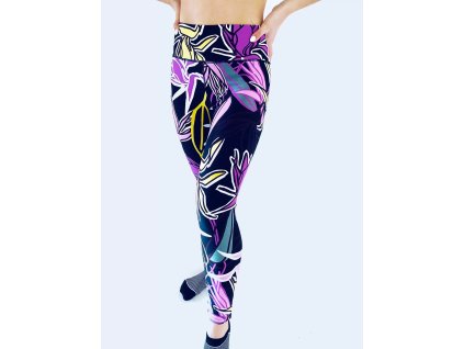 Calvin Klein High Waist Tight stylové černé sportovní legíny s motivem