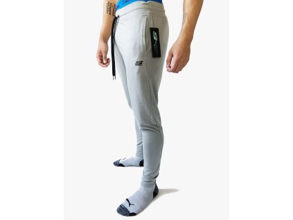 Skechers Sport pohodlné šedé sportovní tepláky s logem