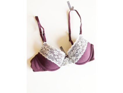 Aerie Purple pohodlná stylová podprsenka s krajkou