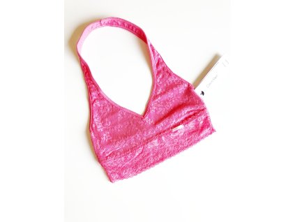 Calvin Klein Modern Flx Pink luxusní pohodlná podprsenka s krajkou Bralette