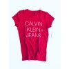 Calvin Klein Jeans Logo Red pohodlné červené triko s nápisem CKJ