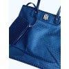 Tommy Hilfiger Logo Royal Blue luxusní modrá taška s kovovým logem zlaté barvy