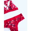 Victoria's Secret PINK Lace Flower Royal Red stylová krajková podprsenka Bralette a Cheekster tanga set 2 ks