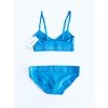 Calvin Klein Monogram Blue stylová podprsenka Triangle a kalhotky Bikini set 2 ks