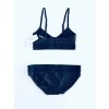 Calvin Klein Monogram Crew Black stylová podprsenka Triangle a kalhotky Bikini set 2 ks