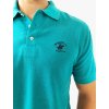 Beverly Hills Polo Club Logo Turquoise pohodlné polo triko s výšivkou