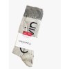 Calvin Klein High Grey Crew pohodlné vysoké bavlněné ponožky s nápisem a motivem 4 páry