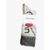 Calvin Klein High Grey Crew pohodlné vysoké bavlněné ponožky s nápisem a motivem 4 páry
