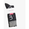 Calvin Klein Crew High Contrast Black stylové vysoké tmavé ponožky s nápisem a motivem 4 páry