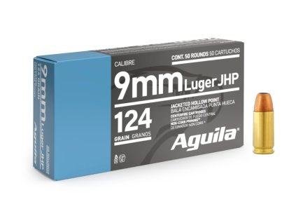 Aguila 9mm Luger 124gr 8,04g JHP 1E092125