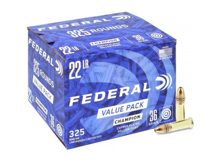 22LR Federal Champion 36gr 2,33g Copper Plated HP 325ks 725