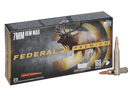 7mm Rem Mag Federal Premium Nosler Partition 160gr 10,37g P7RF