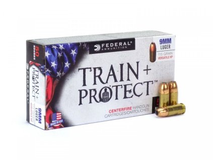 9mm Luger Federal Train+Protect 115gr 7,45g Versatile HP TP9VHP1