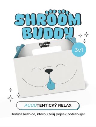 Jediný box, který tvůj pejsek potřebuje 🐾 Uvnitř tohohle nahypenyho Shroomboxu 🫧 najdeš: 🫧 kapky do usi 🫧 balzám na tlapky...