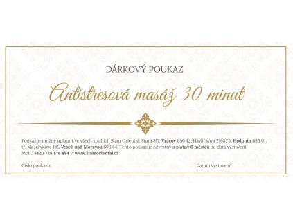 Antistresová masáž 30 minut