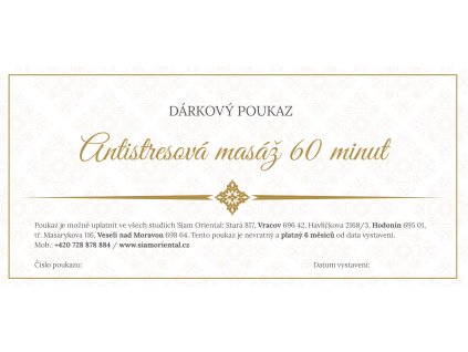 Antistresová masáž 60 minut
