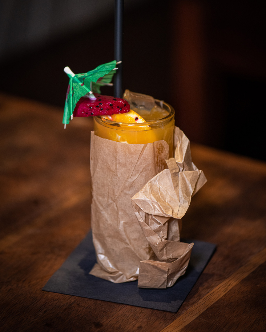 Hong Kong Street, Sia Restaurant's signature cocktail, contains rum, tangerine, coconut and lime