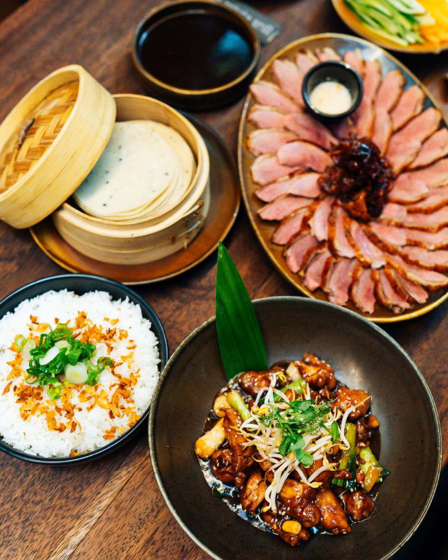 our restaurant's most popular dishes – Peking duck and kung pao