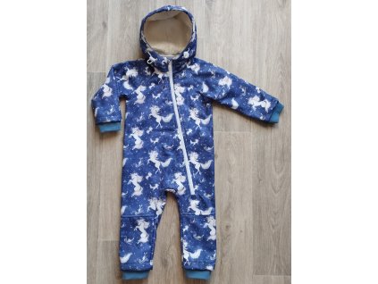 Softshellová kombinéza jednorožci (beránek) vel.80