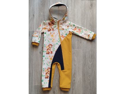 Softshellová kombinéza lesní zvířata vel.80