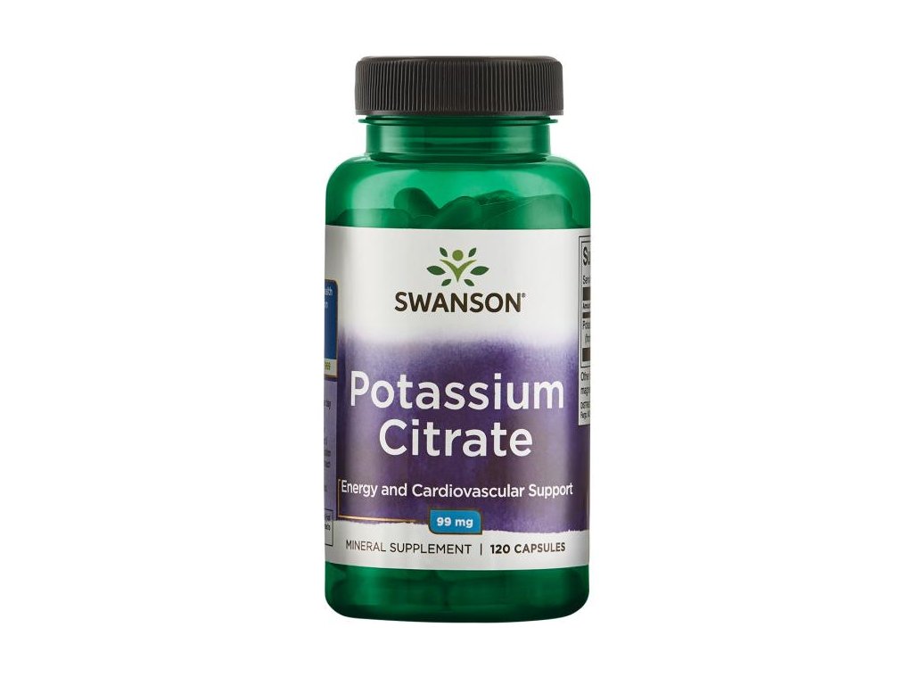 Swanson Potassium Citrate (draslík), 99 mg, 120 kapslí