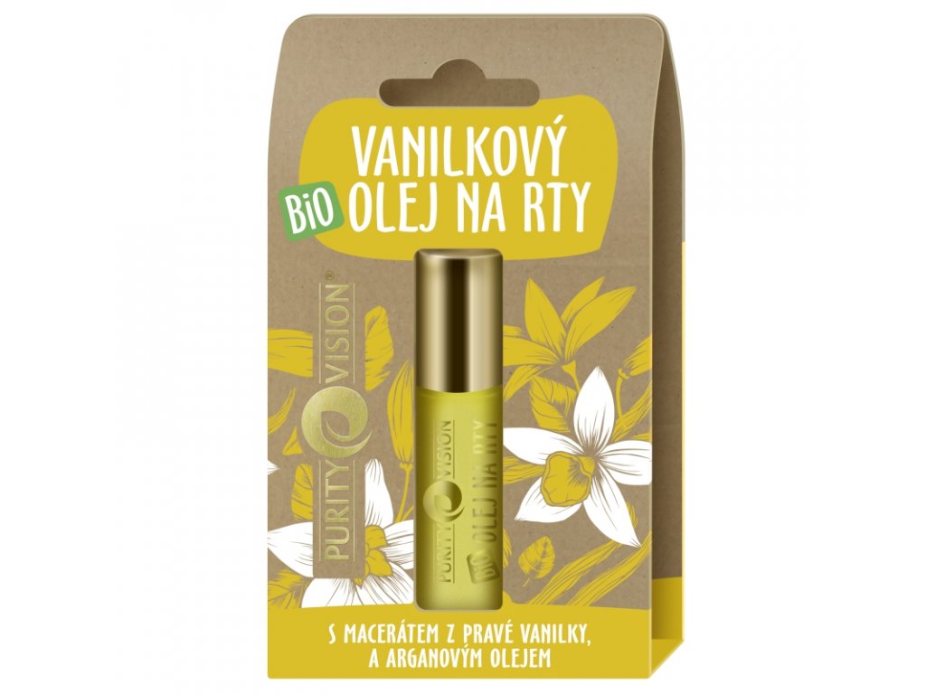 PURITY VISION Bio Vanilkový olej na rty 10 ml