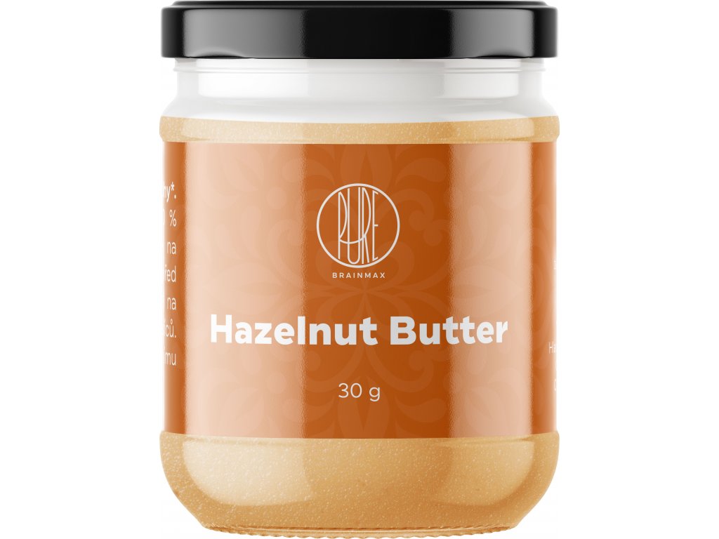 BrainMax Pure Hazelnut Butter, 100% Lískooříškový krém, BIO, 30 g