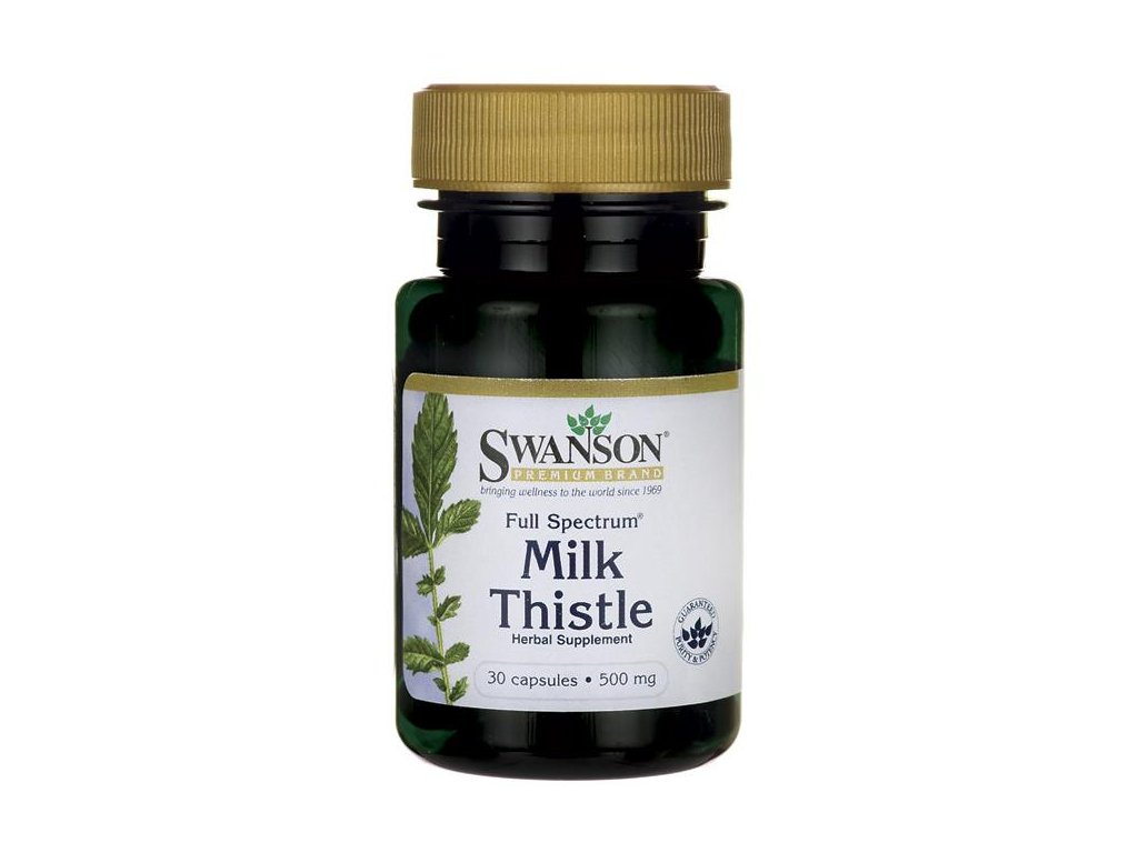 Swanson Full Spectrum Milk Thistle (Ostropestřec mariánský), 30 kapslí