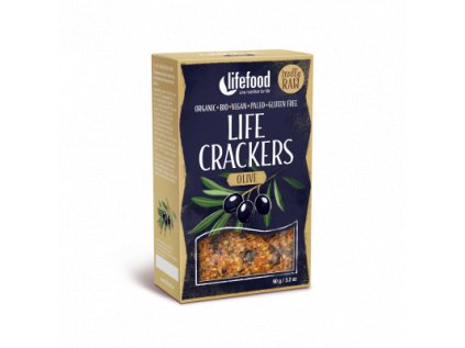Life Crackers OLIVE olivove placky krekry bio raw lifefood 400 400