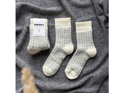 Merino vlněné ponožky se vzorem oveček