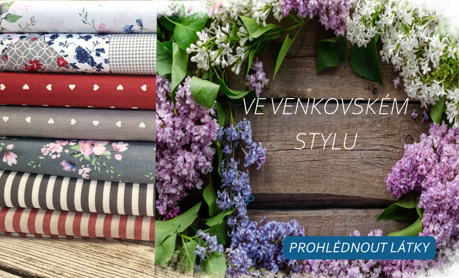 látky ve venkovském stylu