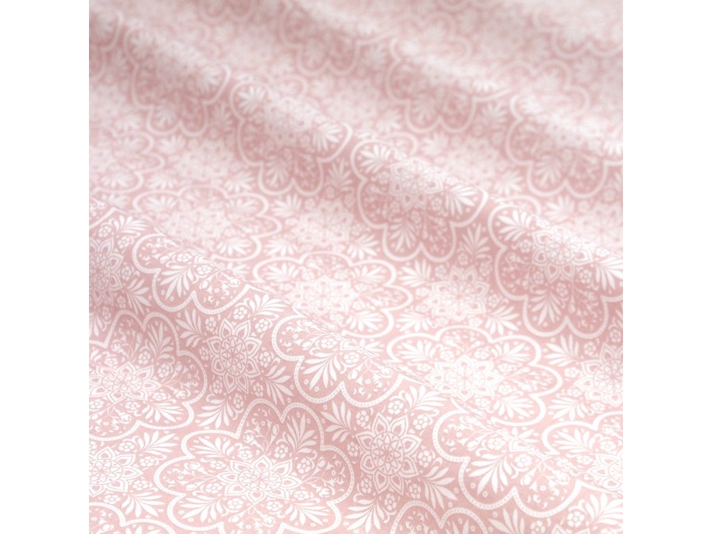 dekorační látka - růžové mandaly - Šicí Ráj