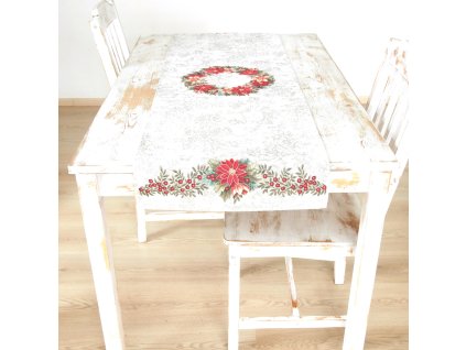 ubrus vánoční tradiční béž 140cm x 45cm