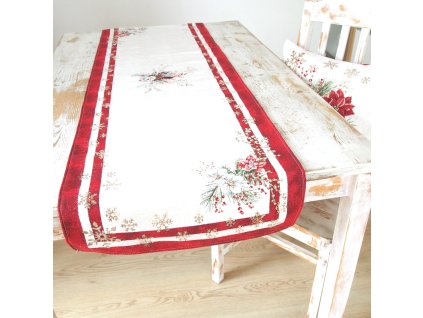 ubrus vánoční hvězda 140cm x 45cm