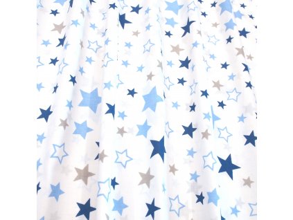 bavlněná látka - modré hvězdy
