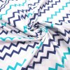bavlněná látka - tyrkysovo-modrý ševron