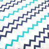 bavlněná látka - tyrkysovo-modrý ševron
