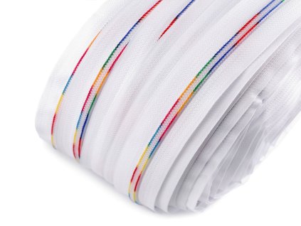 Dúhový zips špirálový šírka 6 mm (Farba Biela)