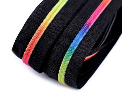 Dúhový zips špirálový šírka 6 mm metráž (Farba 1 biela)