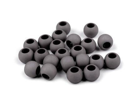 Plastové korálky matné s veľkým prievlakom 11x14 mm (Farba Biela)