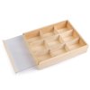 9704 1 dreveny box organizer s posuvnym vekom
