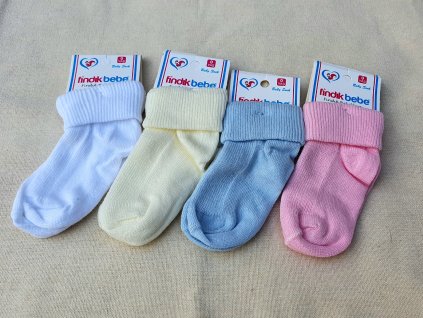 Ponožky 6-12měsíců s příměsí lycry - různé barvy