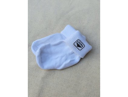 Ponožky 6-12m s příměsí lycry bílé